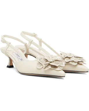Jimmy Choo ホワイト Mimmi 50 スリングバックヒール - サムネイル4