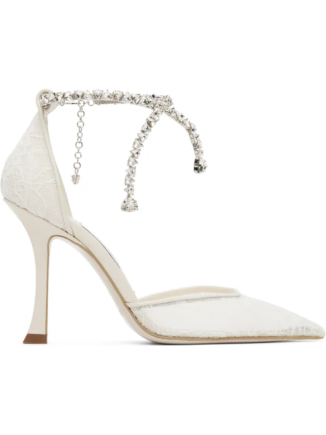 Jimmy Choo Jimmy Choo オフホワイト Stevie 100 ヒールの商品画像