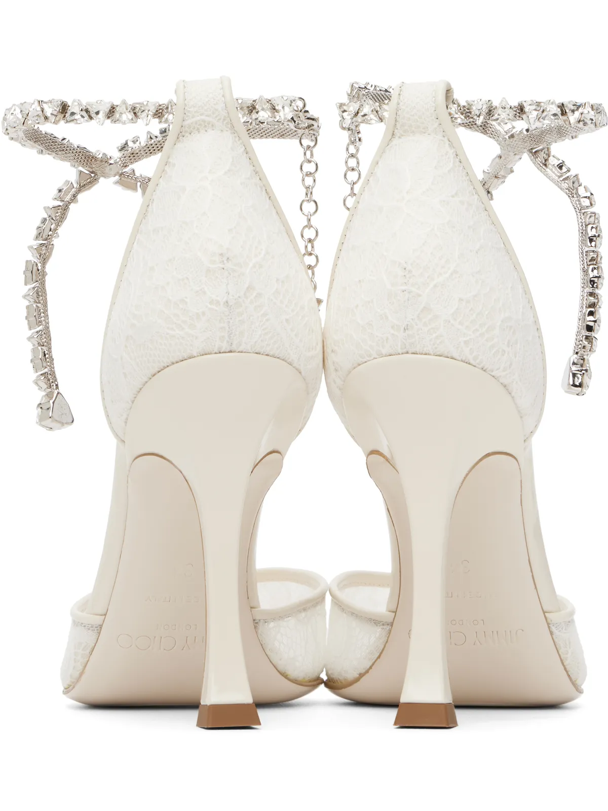 Jimmy Choo オフホワイト Stevie 100 ヒール - 画像2