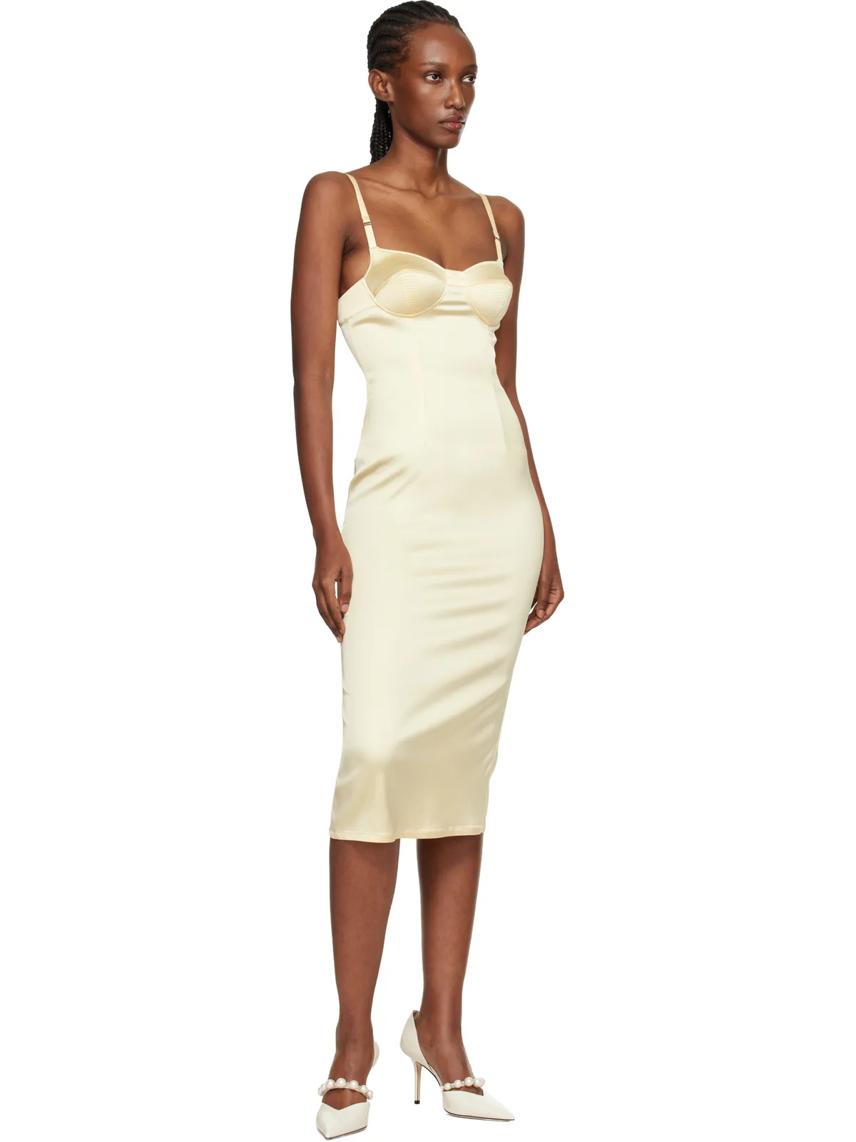 Jimmy Choo オフホワイト Aurelie 85 ヒール - 画像5