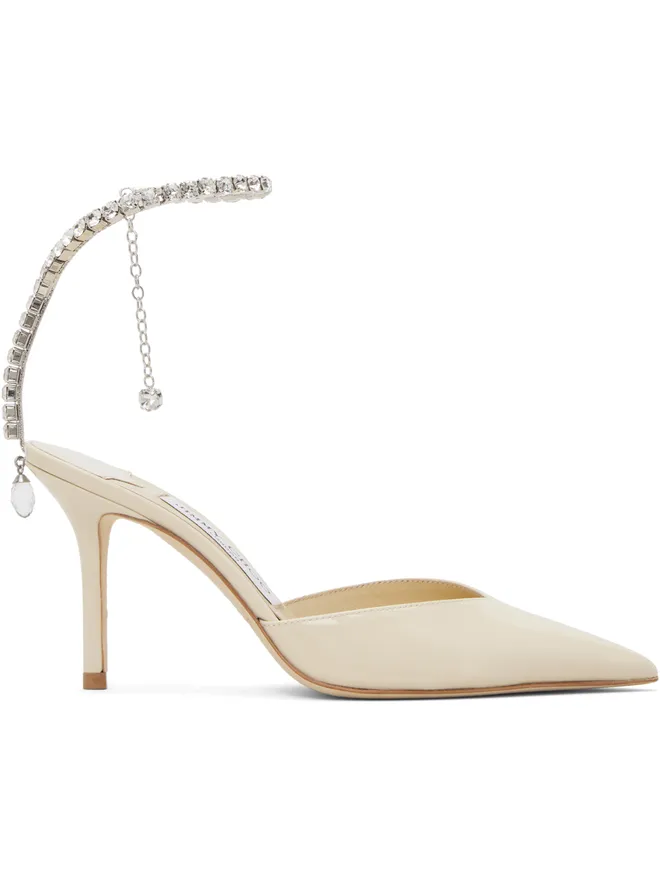 Jimmy Choo Jimmy Choo オフホワイト Saeda 85 ヒールの商品画像