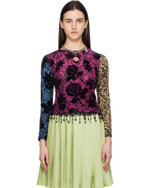 Chopova Lowena Totally Tiger Flocked Mesh トップス - サムネイル1