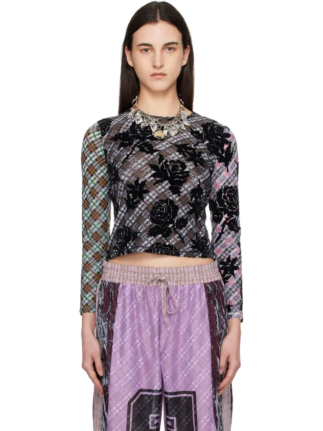 Chopova Lowena Chopova Lowena Picnic Plaid フロック メッシュ トップスの商品画像