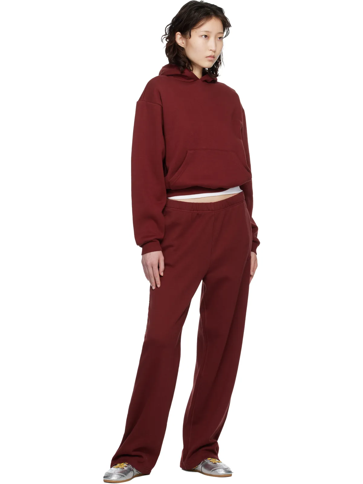 SKIMS Cotton Fleece クラシック ストレートレッグ スウェットパンツ - 画像4