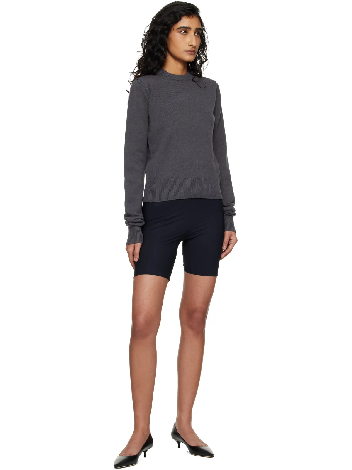 SKIMS 'Sweater Knits' リブ 長袖 フィット セーター - 画像4