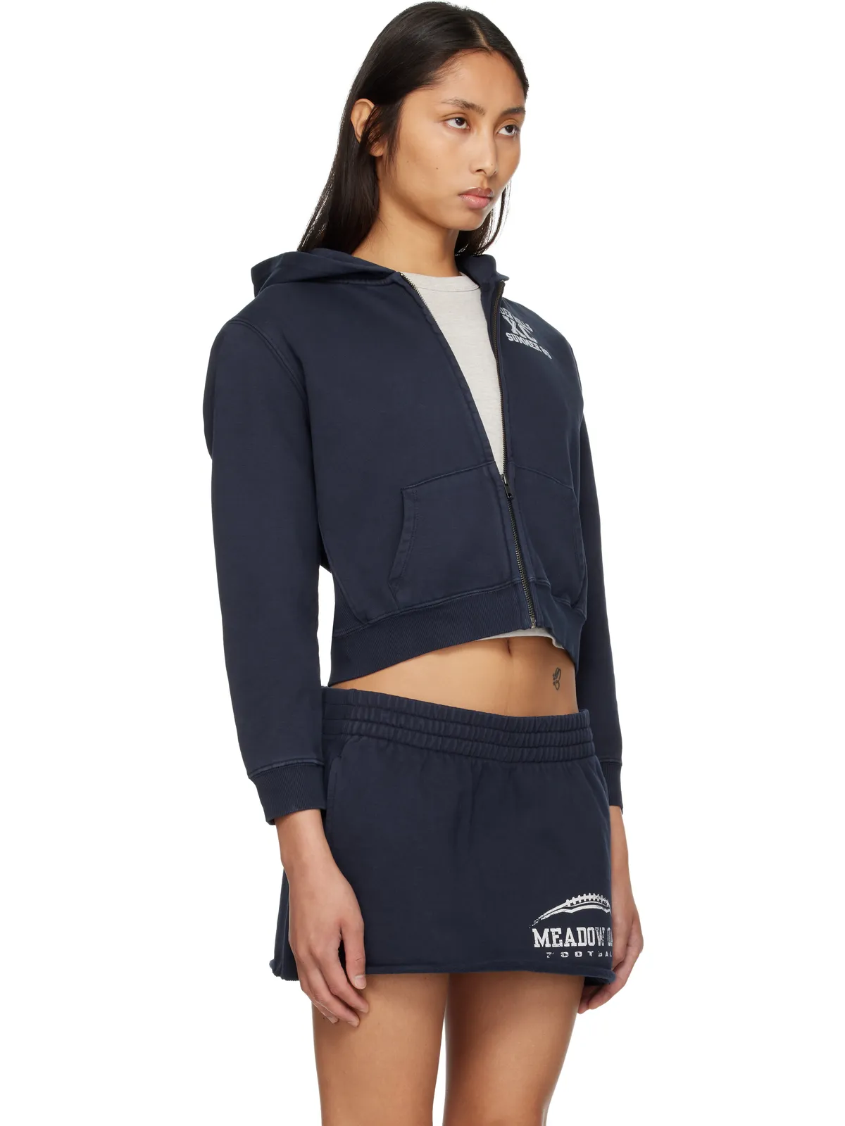 SKIMS Boyfriend Fleece ジップアップフーディ - 画像2