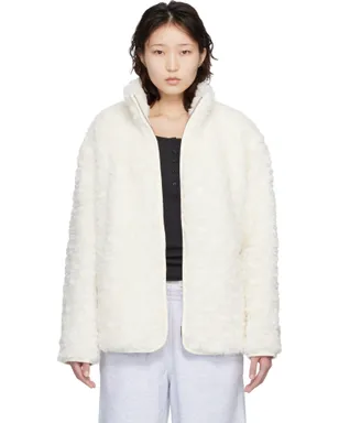 SKIMS フェイクファー オーバーサイズ モックネック ジャケット - サムネイル1