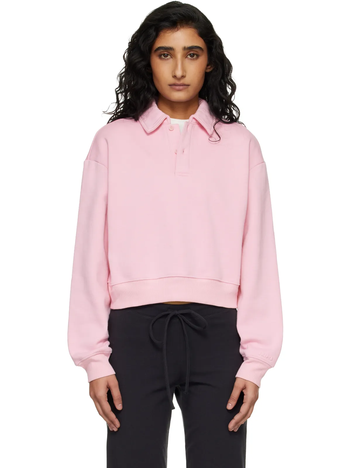 SKIMS Cotton Fleece ポロシャツ - 画像1