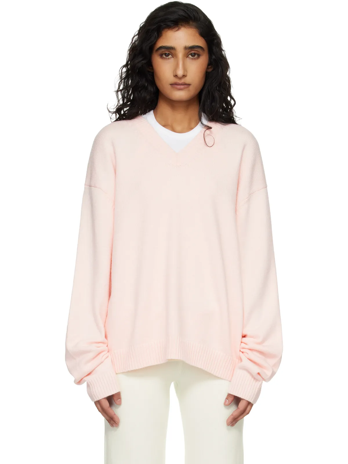 SKIMS 'Sweater Knits' プルオーバー Vネックセーター - 画像1