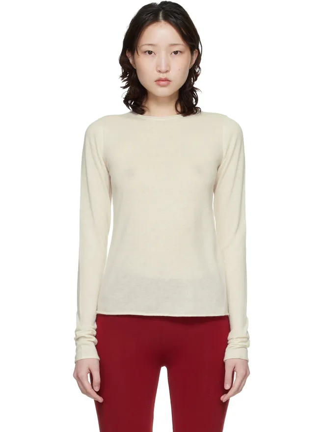 SKIMS SKIMS Featherweight Cashmere 長袖Tシャツの商品画像