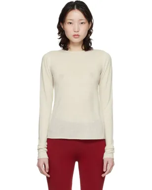 SKIMS Featherweight Cashmere 長袖Tシャツ - サムネイル1