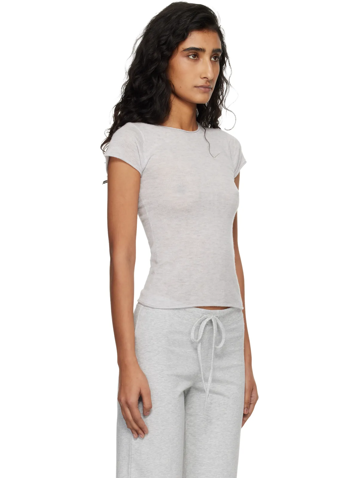 SKIMS Featherweight Cashmere Tシャツ - 画像2