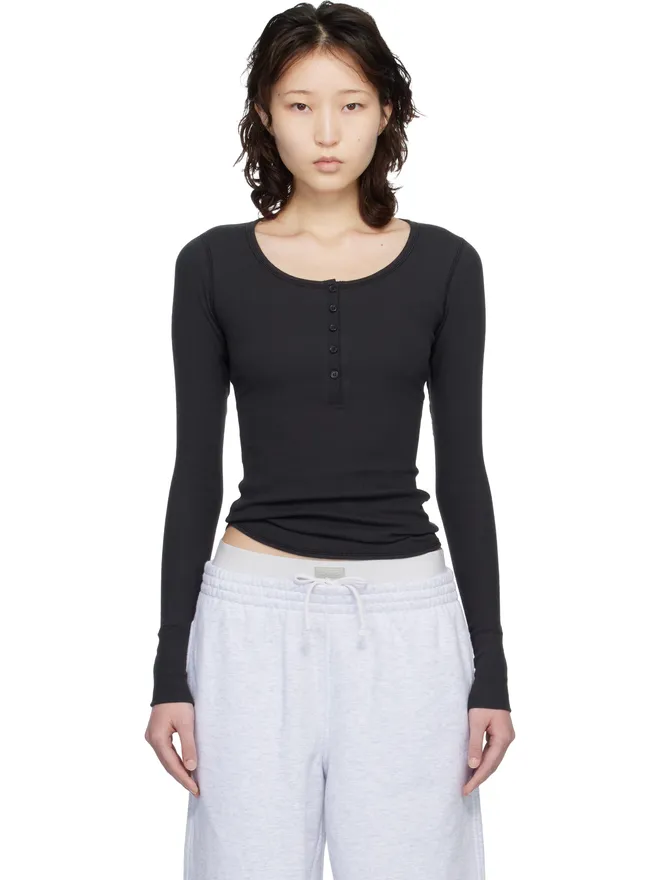SKIMS SKIMS Cotton Rib スクープネック ヘンリーネック Tシャツの商品画像