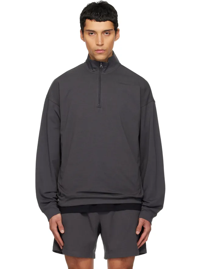 SKIMS SKIMS Jersey Lounge リラックス ハーフジッププルオーバー スウェットシャツの商品画像