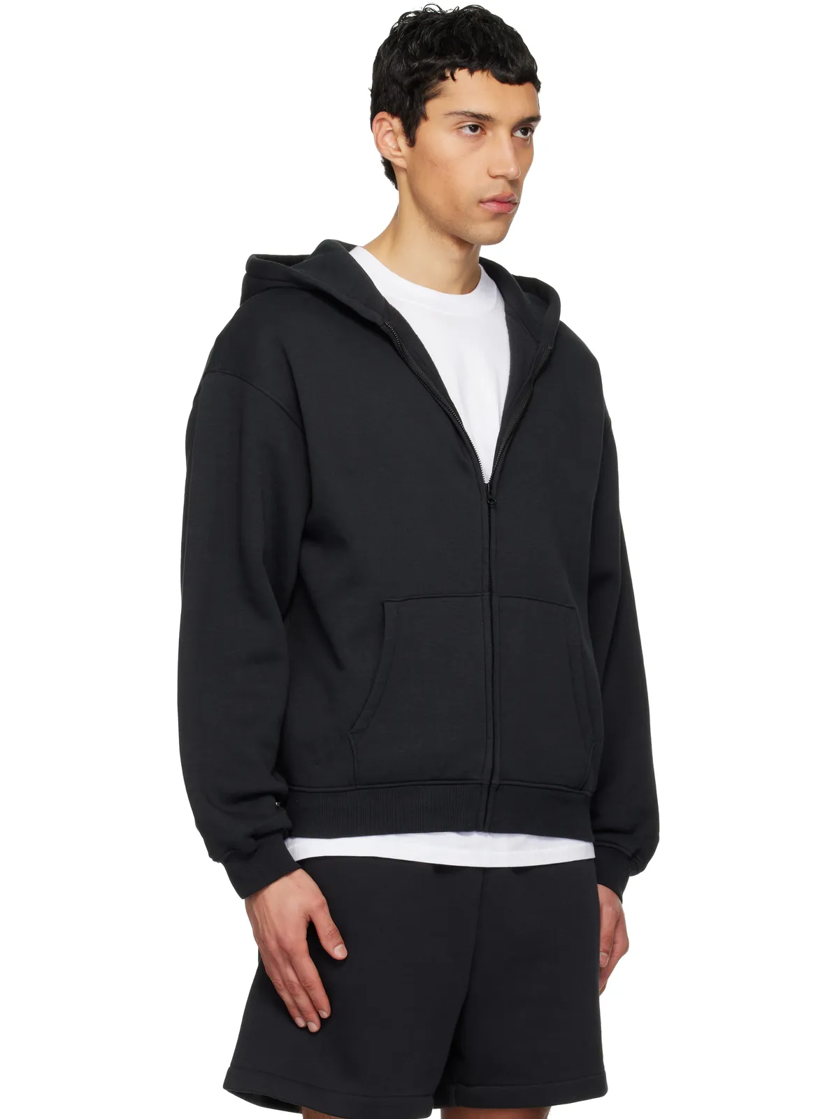 SKIMS Fleece Lounge リラックス ジップアップフーディ - 画像2