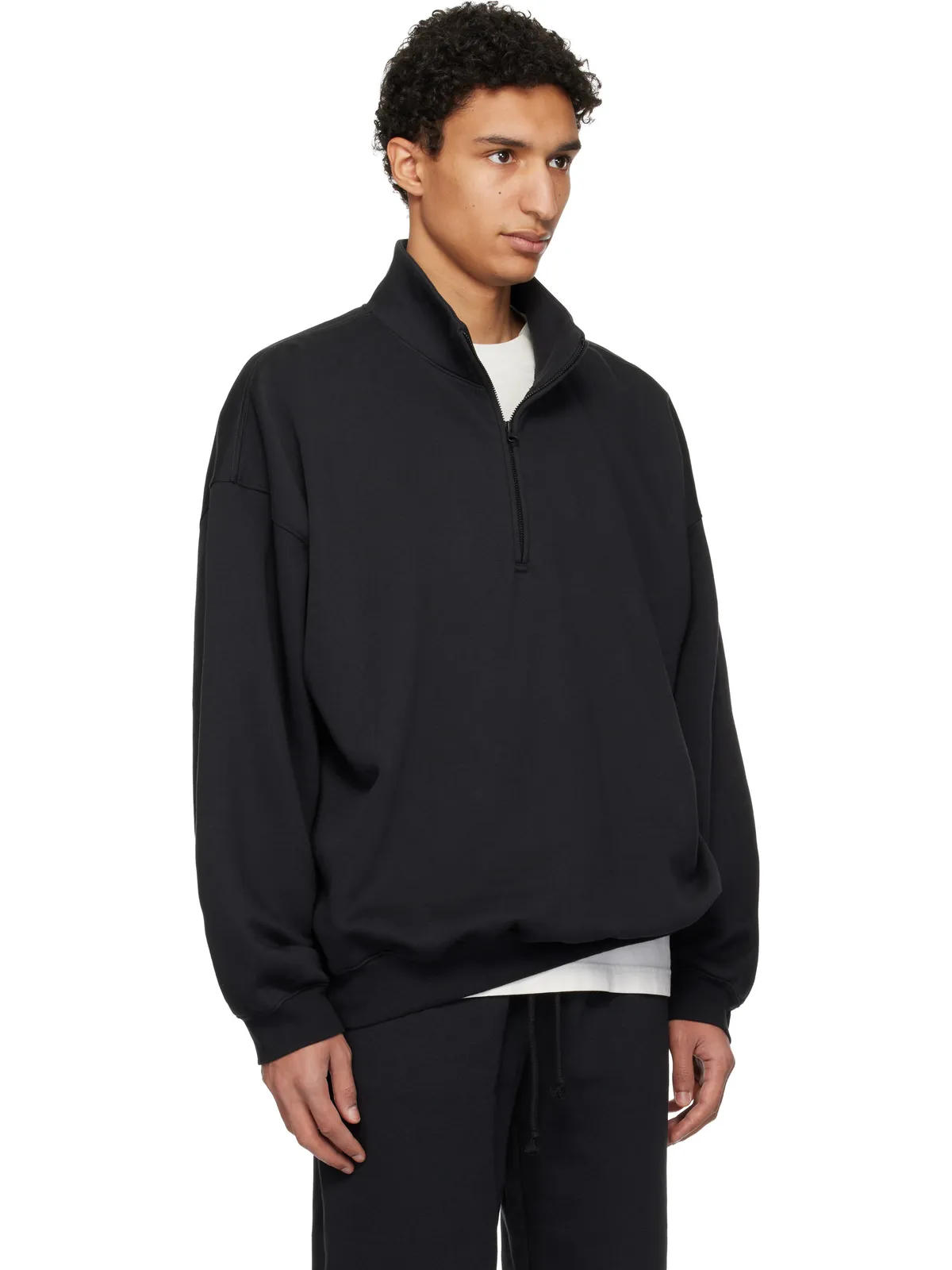 SKIMS Fleece Lounge リラックス ハーフジップ トラックジャケット - 画像2