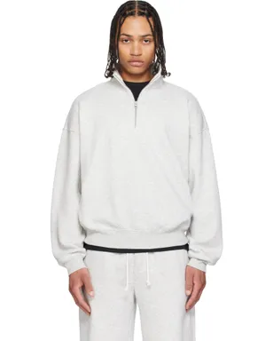SKIMS Fleece Lounge Relaxed Quarter Zip スウェットシャツ - サムネイル1
