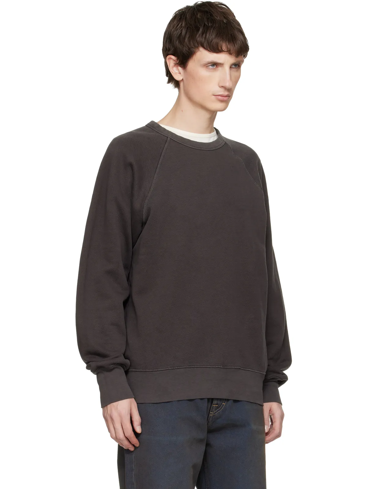 Les Tien Heavyweight Binded Neck Raglan スウェットシャツ - 画像2