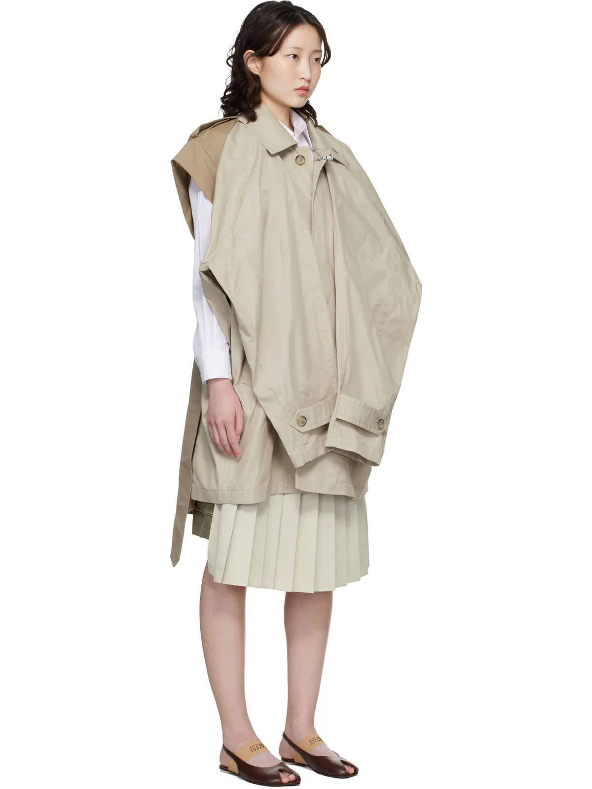 Maison MIHARA YASUHIRO Vest Combined Balmacaan トレンチコート - 画像2