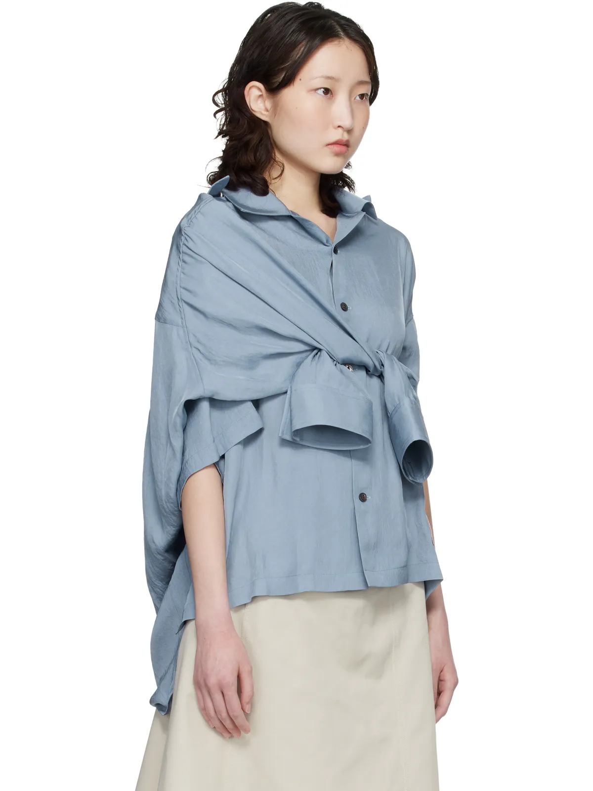 Maison MIHARA YASUHIRO ショール レイヤード シャツ - 画像2