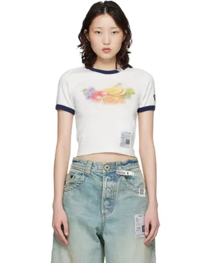 Maison MIHARA YASUHIRO Fruit Printed Ringer ベビーTシャツ - サムネイル1