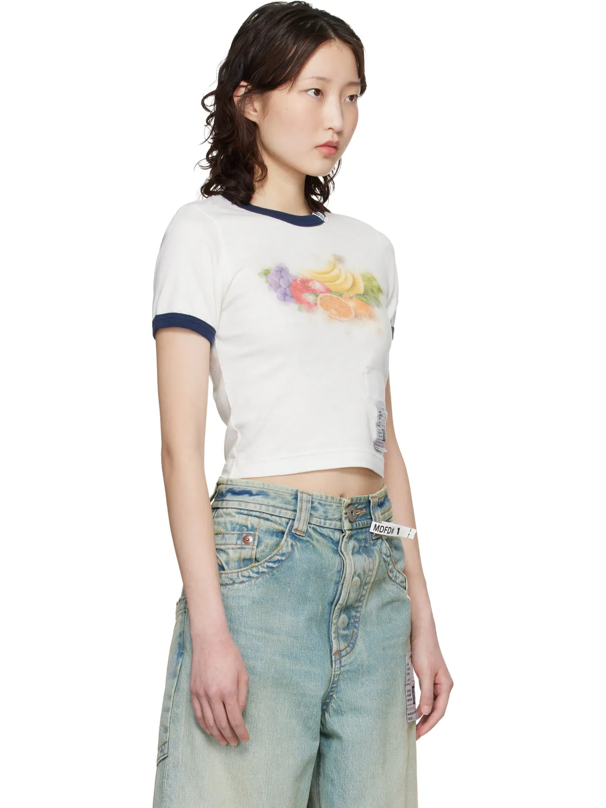 Maison MIHARA YASUHIRO Fruit Printed Ringer ベビーTシャツ - 画像2
