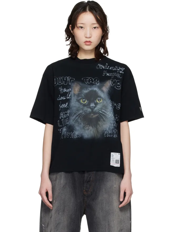Maison MIHARA YASUHIRO Maison MIHARA YASUHIRO Cat プリントTシャツの商品画像