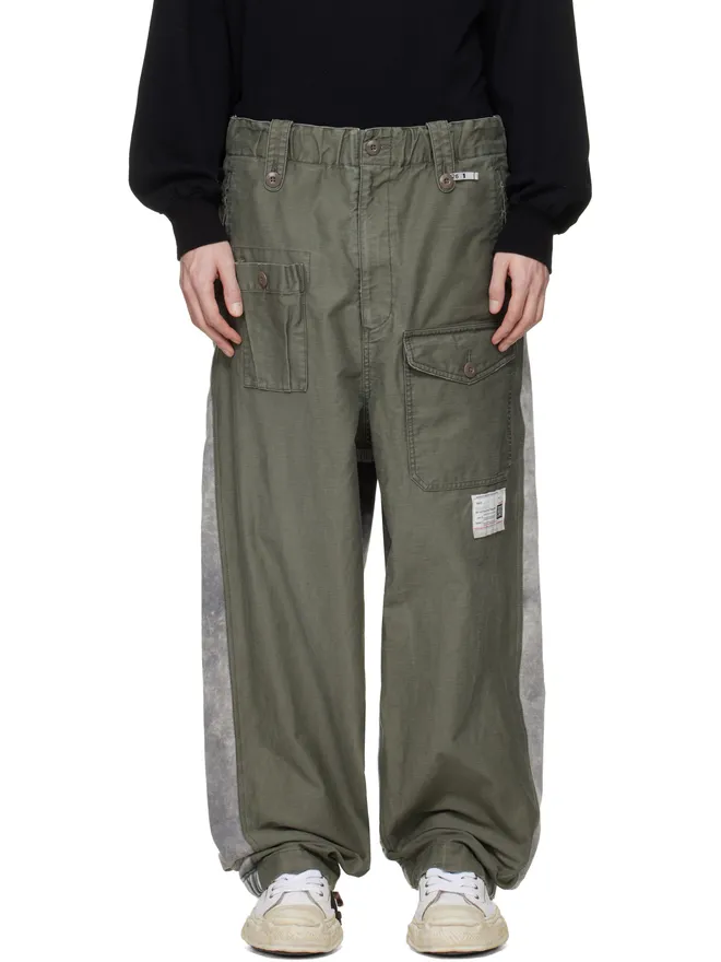 Maison MIHARA YASUHIRO Maison MIHARA YASUHIRO カーキ Sweat Pants Combined カーゴパンツの商品画像