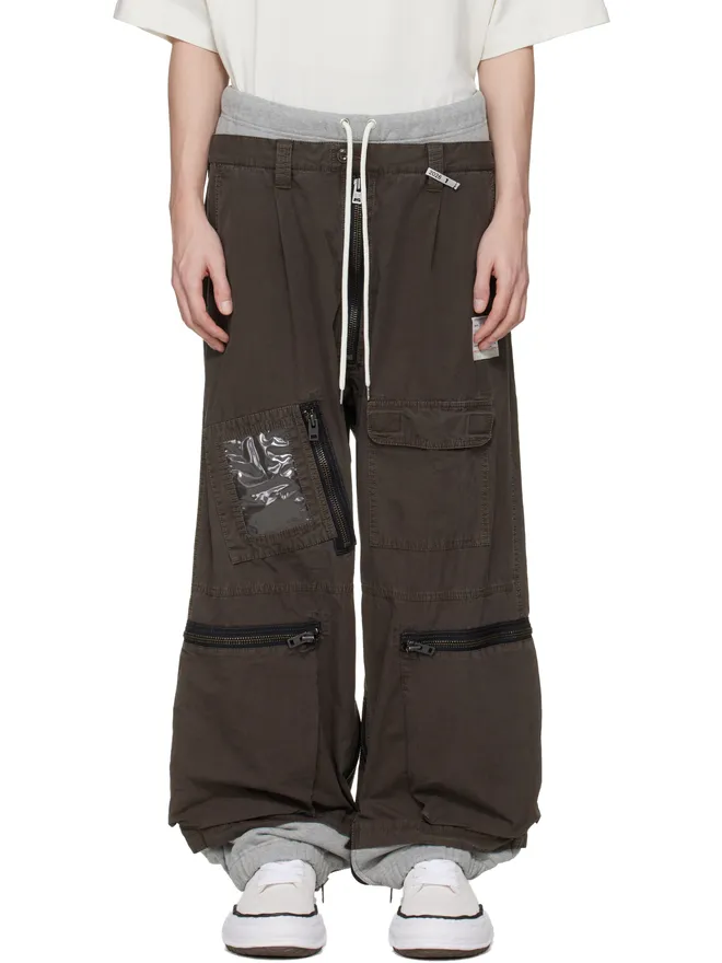 Maison MIHARA YASUHIRO Maison MIHARA YASUHIRO ブラウン Sweat Pants Combined Flight カーゴパンツの商品画像