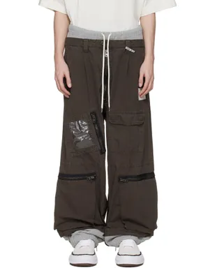 Maison MIHARA YASUHIRO ブラウン Sweat Pants Combined Flight カーゴパンツ - サムネイル1