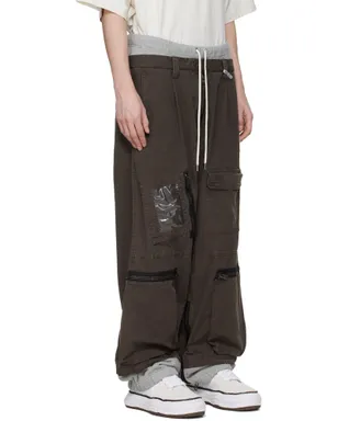Maison MIHARA YASUHIRO ブラウン Sweat Pants Combined Flight カーゴパンツ - サムネイル2