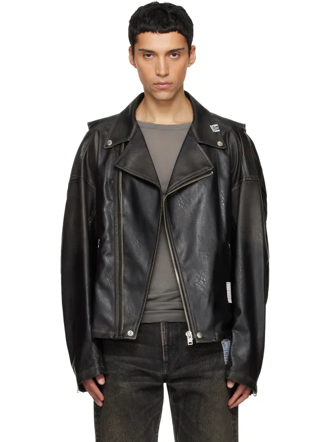 Maison MIHARA YASUHIRO Maison MIHARA YASUHIRO Vest Combined コーティング フェイクレザー ジャケットの商品画像