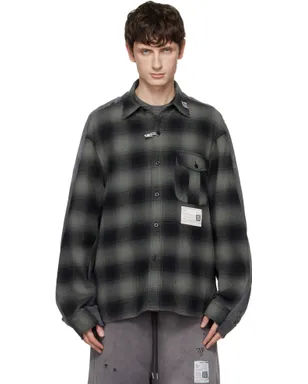 Maison MIHARA YASUHIRO Front Back Combined チェック シャツ - サムネイル1