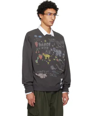 Maison MIHARA YASUHIRO Kids Doodle プリント スウェットシャツ - サムネイル2