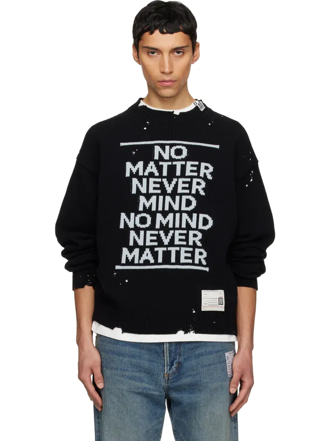 Maison MIHARA YASUHIRO Maison MIHARA YASUHIRO Message ジャカード ニット セーターの商品画像