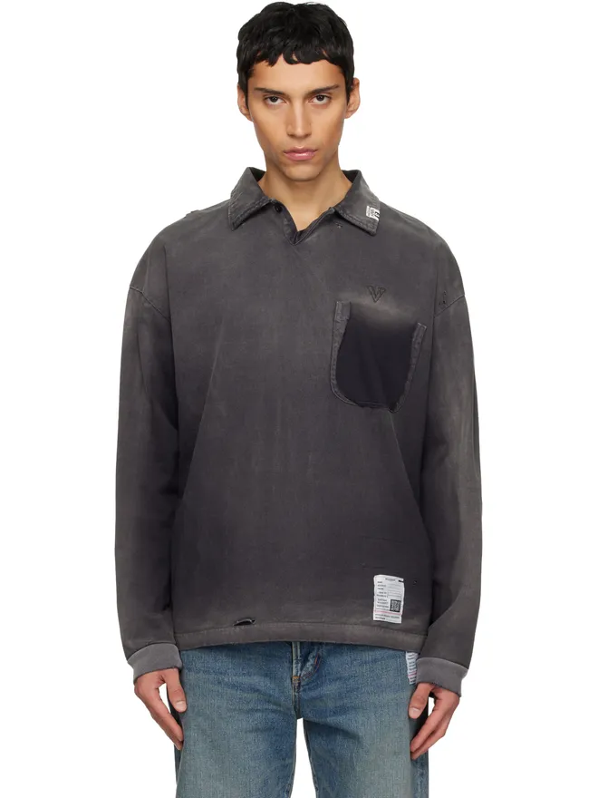 Maison MIHARA YASUHIRO Maison MIHARA YASUHIRO Sun Faded 長袖ポロシャツの商品画像