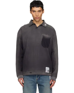 Maison MIHARA YASUHIRO Sun Faded 長袖ポロシャツ - サムネイル1