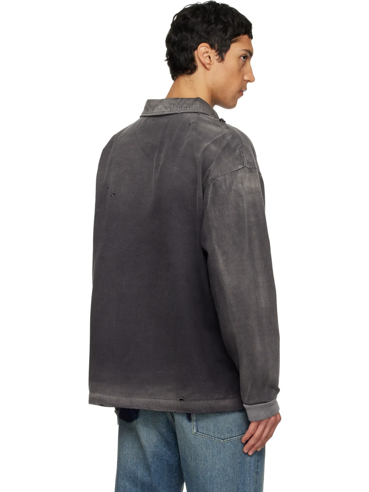 Maison MIHARA YASUHIRO Sun Faded 長袖ポロシャツ - 画像3