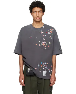 Maison MIHARA YASUHIRO Kids Sticker プリントTシャツ - サムネイル1