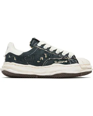 Maison MIHARA YASUHIRO 'Blakey' OG Sole Ripped Overdye キャンバス スニーカー - サムネイル1