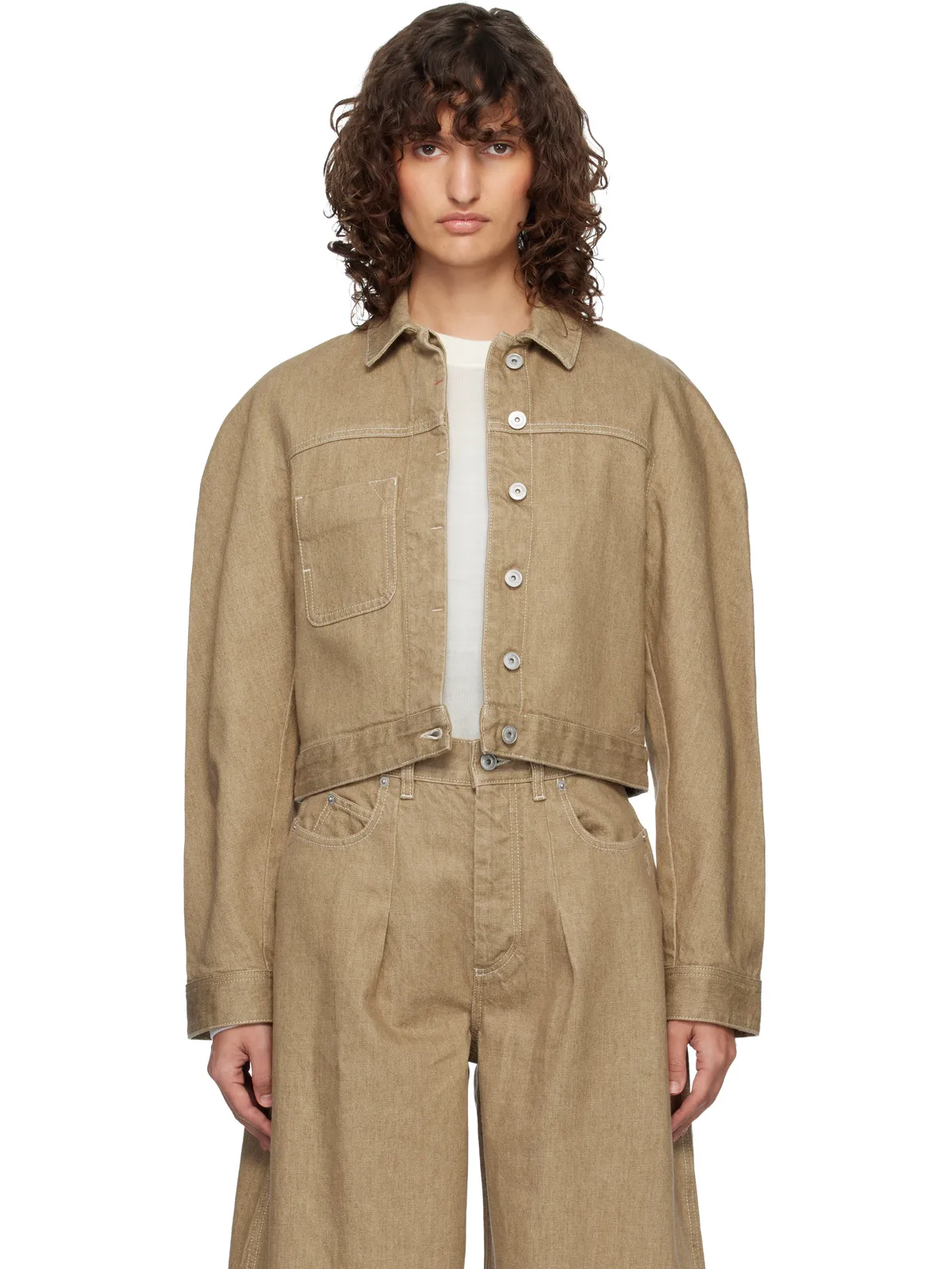 JACQUEMUS 'The Ovalo cargo' デニムジャケット - 画像1