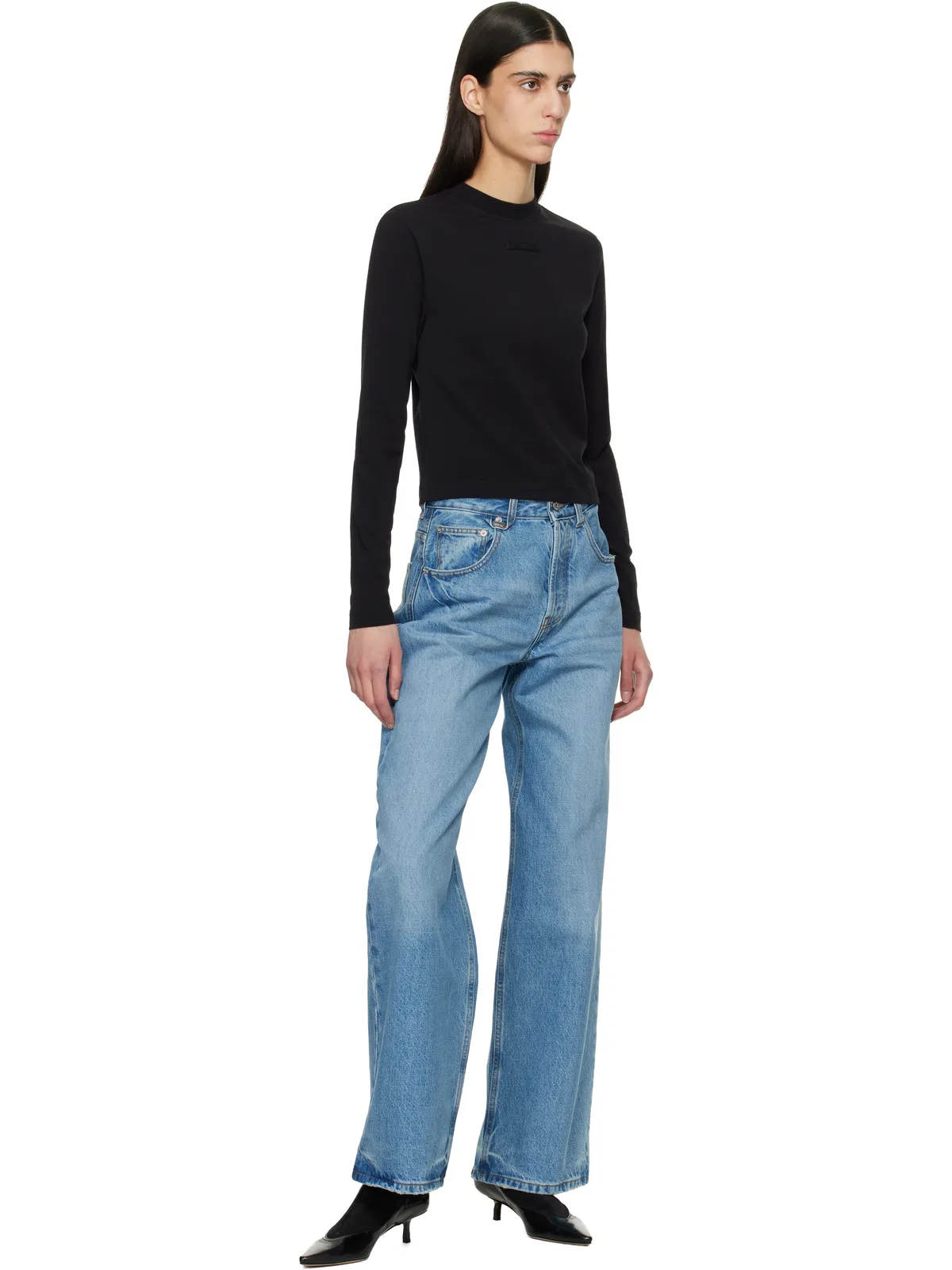 JACQUEMUS 'The Gros Grain long-sleeve' Tシャツ - 画像4