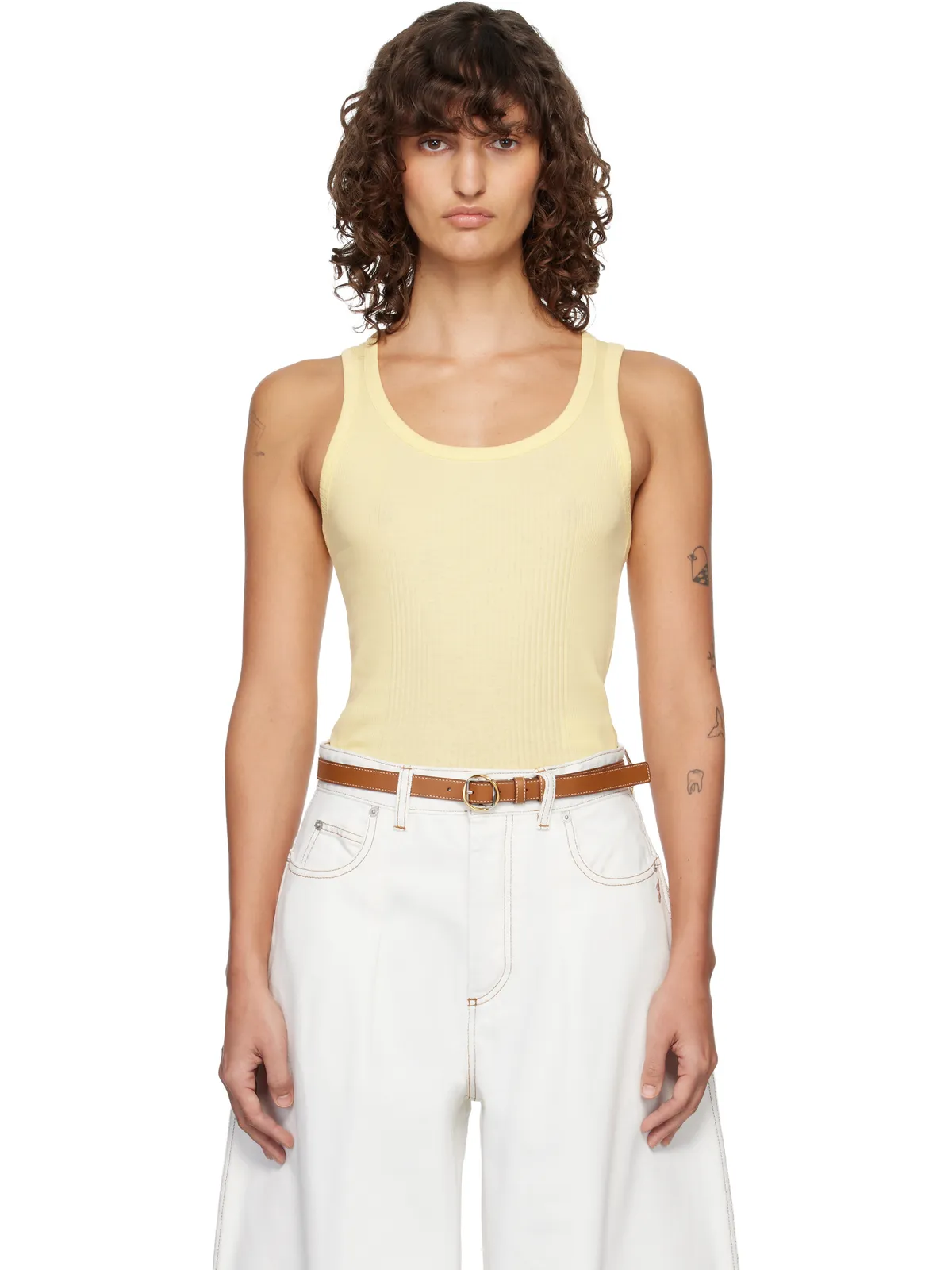 JACQUEMUS 'The Rond Carré' タンクトップ - 画像1