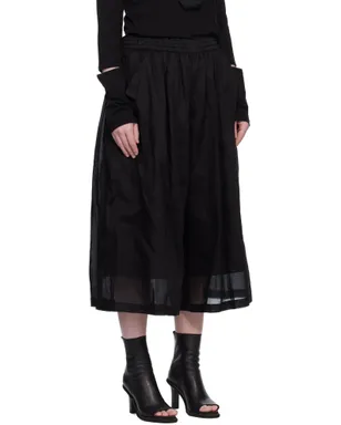 YOHJI YAMAMOTO ダブルレイヤー トラウザーズ - サムネイル2