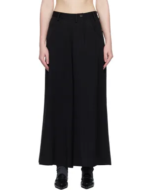 YOHJI YAMAMOTO ギャバジン アシンメトリー バギーパンツ - サムネイル1