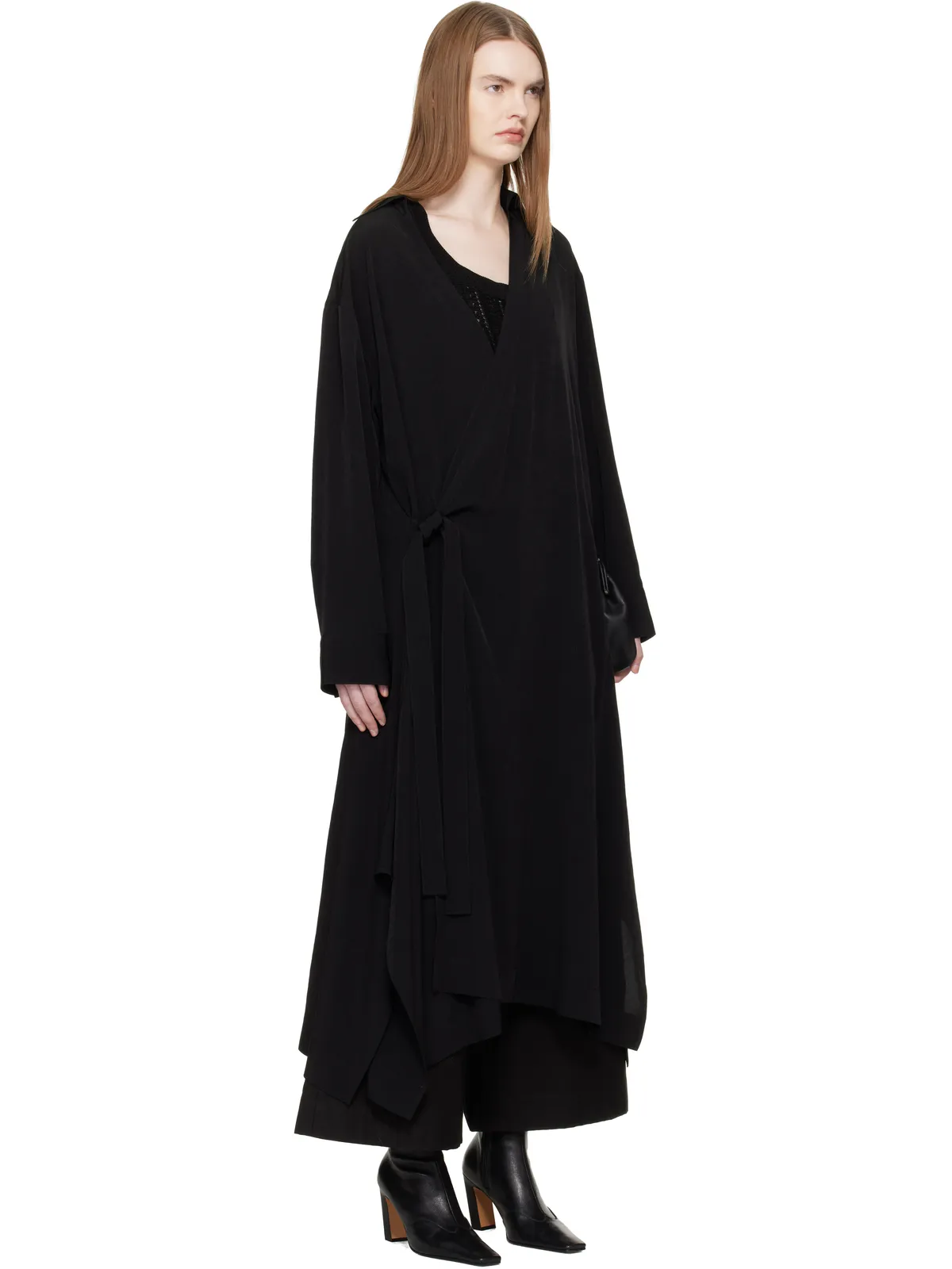 YOHJI YAMAMOTO リラックスフィット シャツ ミディアムワンピース - 画像2