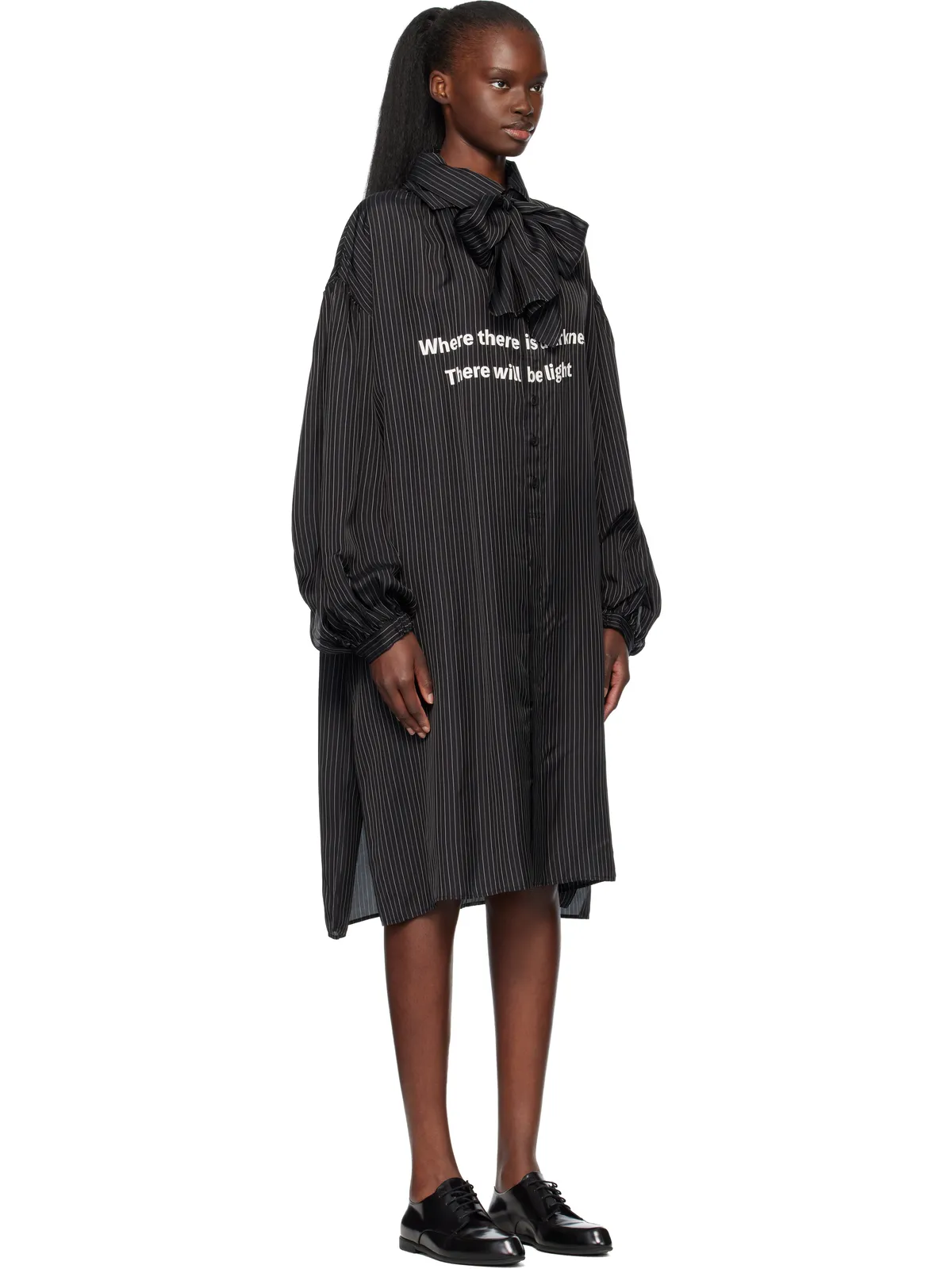 YOHJI YAMAMOTO Message Scarf シャツ - 画像2