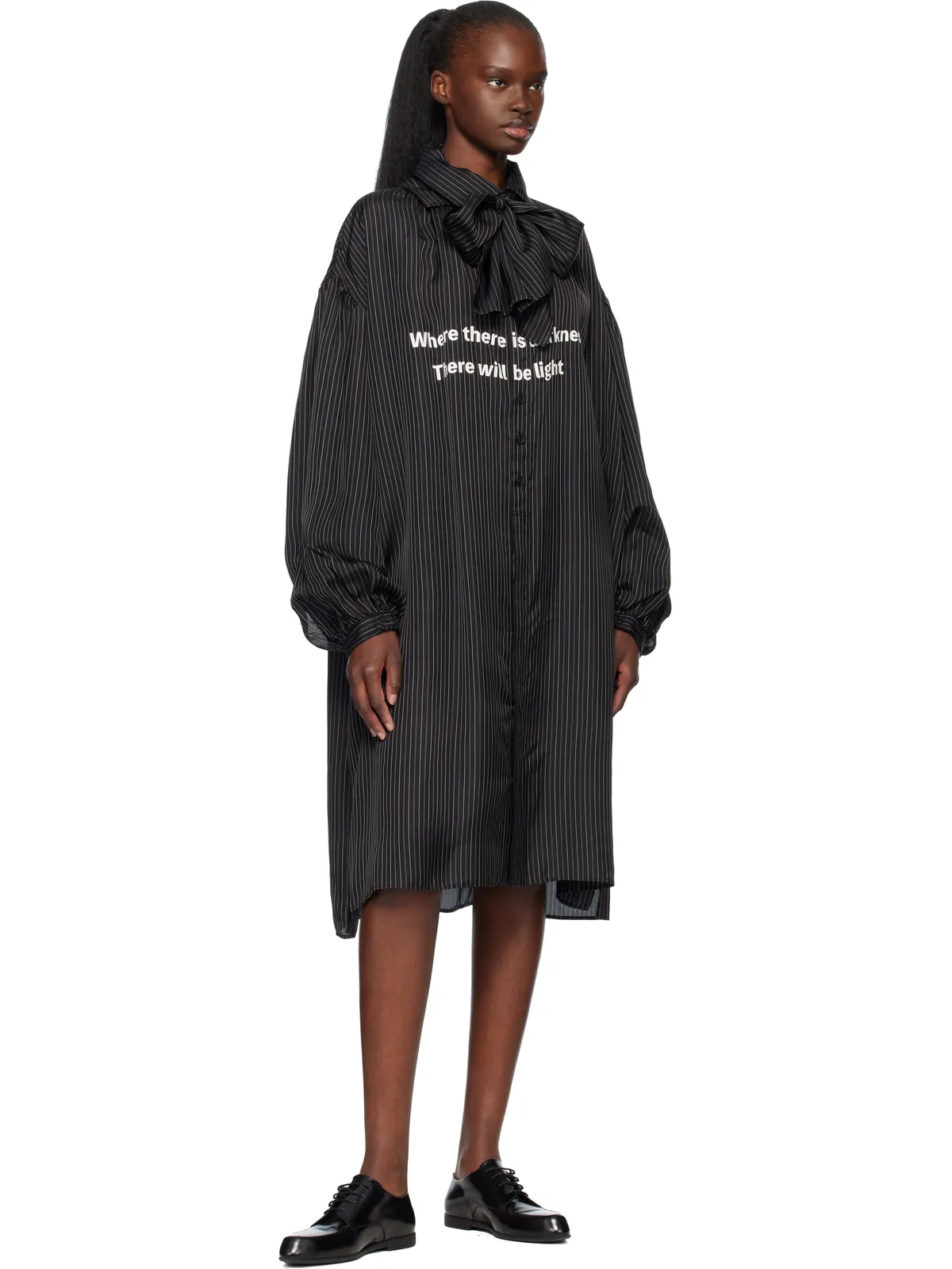 YOHJI YAMAMOTO Message Scarf シャツ - 画像4