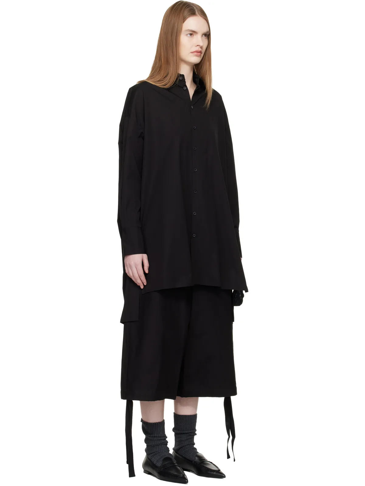 YOHJI YAMAMOTO Broad Button Detail シャツ - 画像2