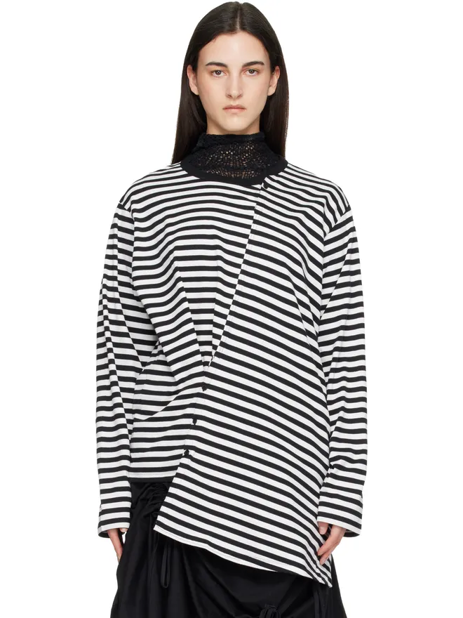 YOHJI YAMAMOTO YOHJI YAMAMOTO パネル 長袖Tシャツの商品画像